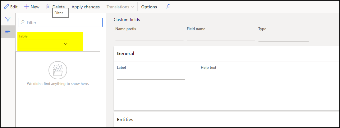 setup fields