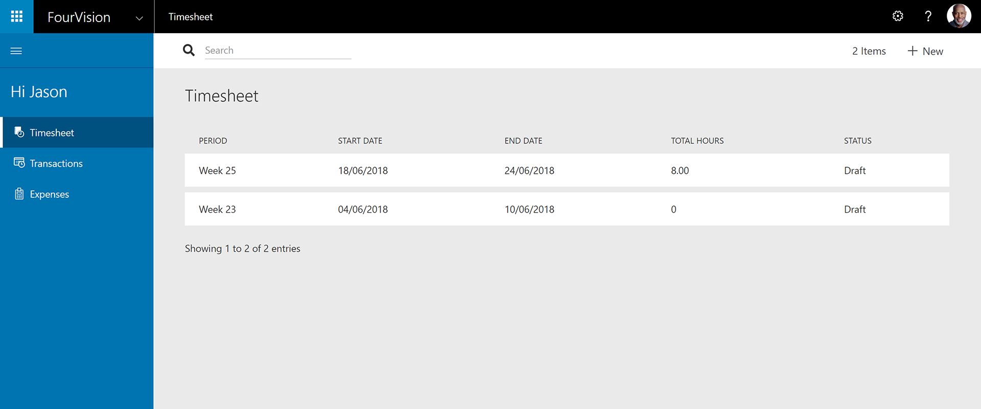 Timesheet Registration Web App Microsoft Dynamics 365 HR Overview FourVision