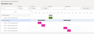 Color codes in the Leave and Absence calendar - FourVision
