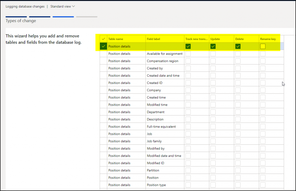 Database logging in Dynamics 365 HR and F&O FourVision