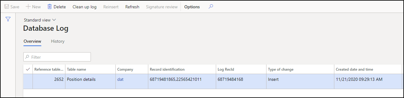 D365 data logging FO