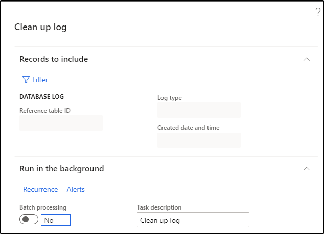 Data logging for Dynamics Talent 2