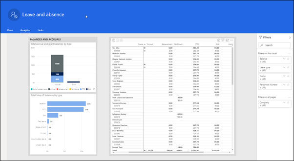 Leave and Absence (Current Balance Analysis)