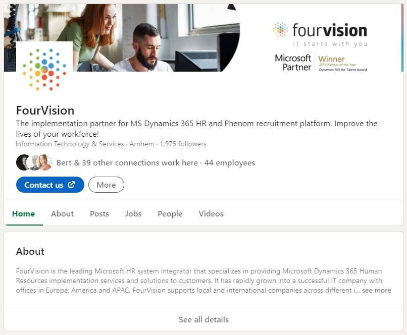 FourVision LinkedIn page