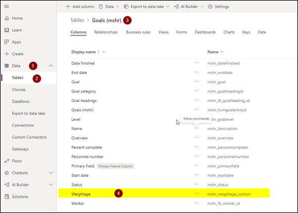 Go to web.powerapps.com > Select your environment > Data > Tables 11