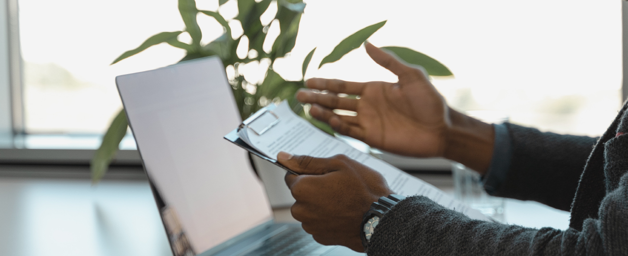 Image of a recruiter digitally interviewing