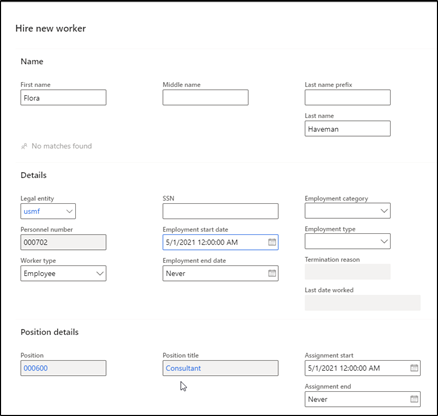 integrate dynamics 365 hr with azure active directory valid position