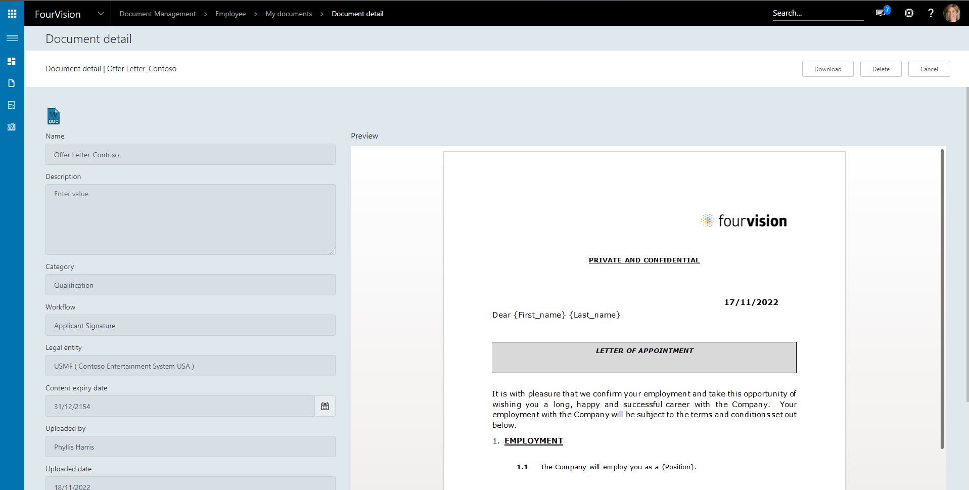 Document Management Web App Standard Templates Dynamics 365