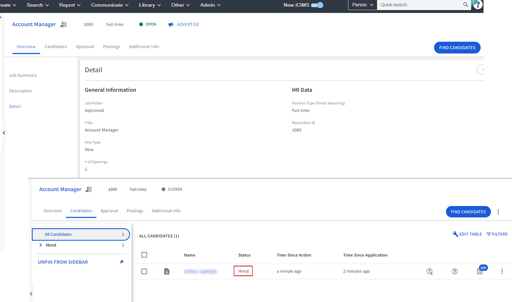 iCIMS-Job-creation-and-hiring-candidate-Dynamics365-HCM-connector-FourVision