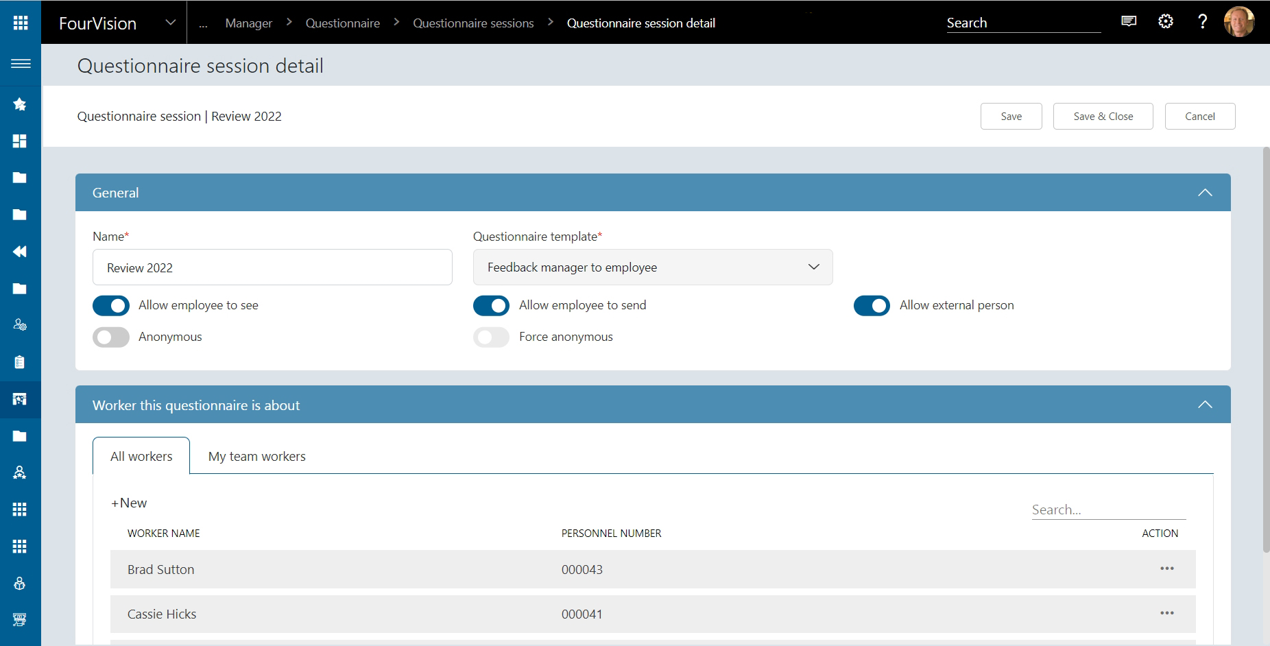 FourVision Performance Management Anonymous Questionnaires